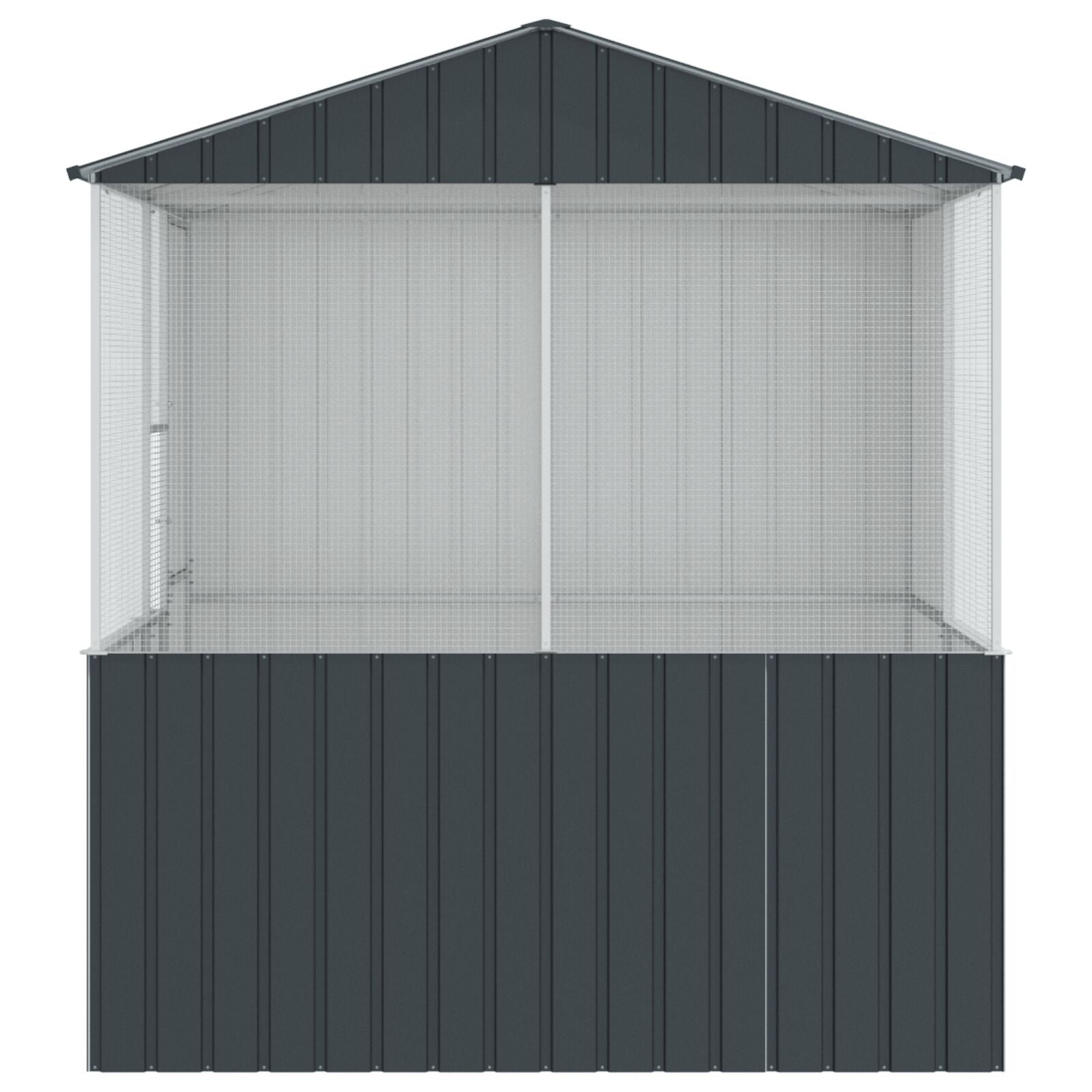 Vogelkooi Antraciet 215X78X200 Cm Ge Galvaniseerd Staal