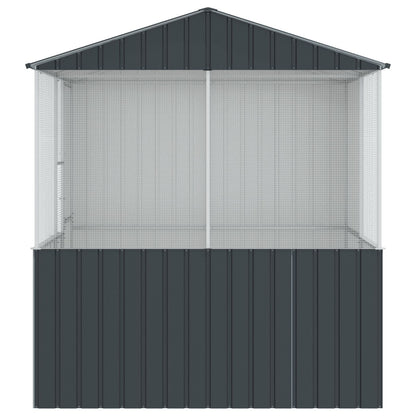 Vogelkooi Antraciet 215X78X200 Cm Ge Galvaniseerd Staal