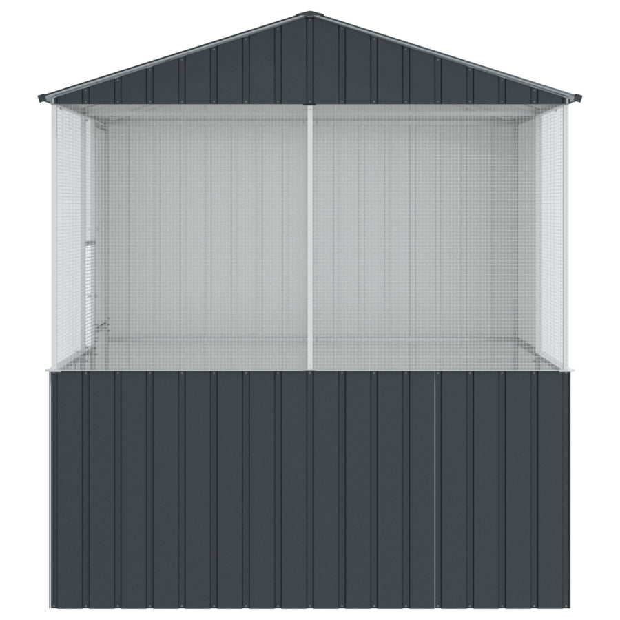 Vogelkooi Antraciet 215X78X200 Cm Ge Galvaniseerd Staal