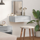 Kaptafel wandmontage 60x40x70 cm grijs bewerkt hout