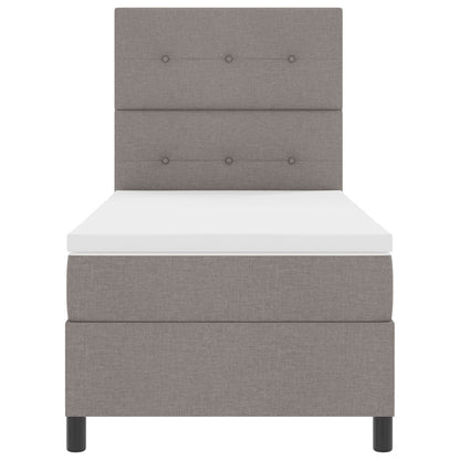 Boxspringbed Met Matras Stof Taupe 80 x 200 cm Button tufted