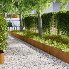 Borderrand staal 100x20 cm verweerd bruin 30 stuks