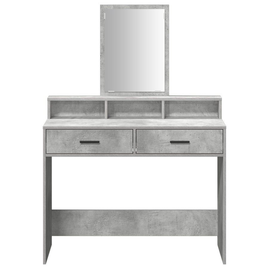 Kaptafel Met Lades Betonnen Grijs 100 x 41 x 140 cm Beton grijs