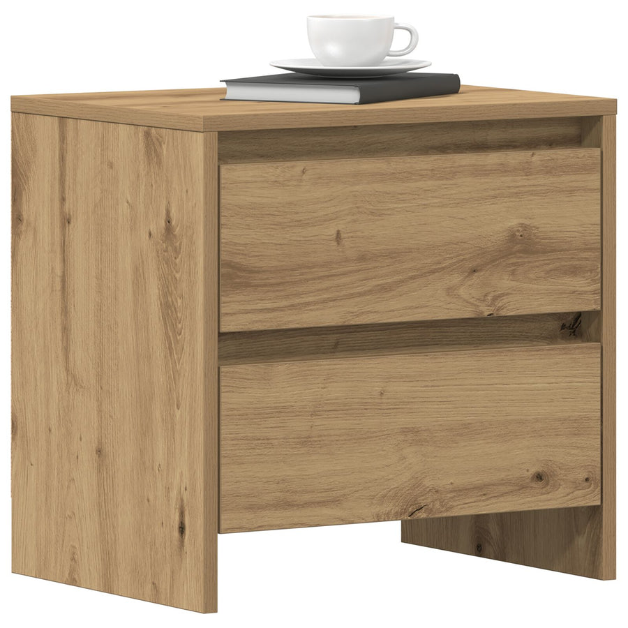 Nachtkastje 45X34X44,5 Cm Bewerkt Hout 1 Artisan eiken