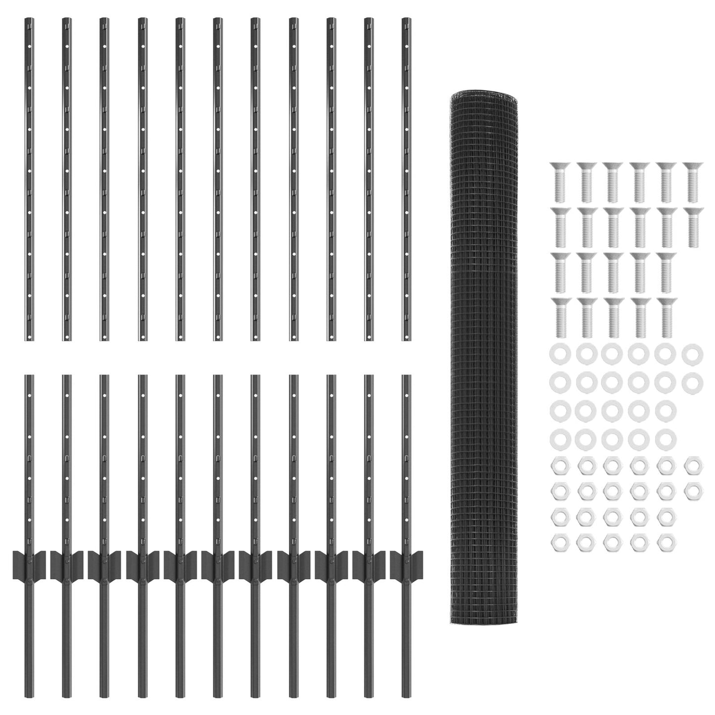 Gelaste Draadhek Set Van 2 Grijs Staal 25 X 1 M Robuust