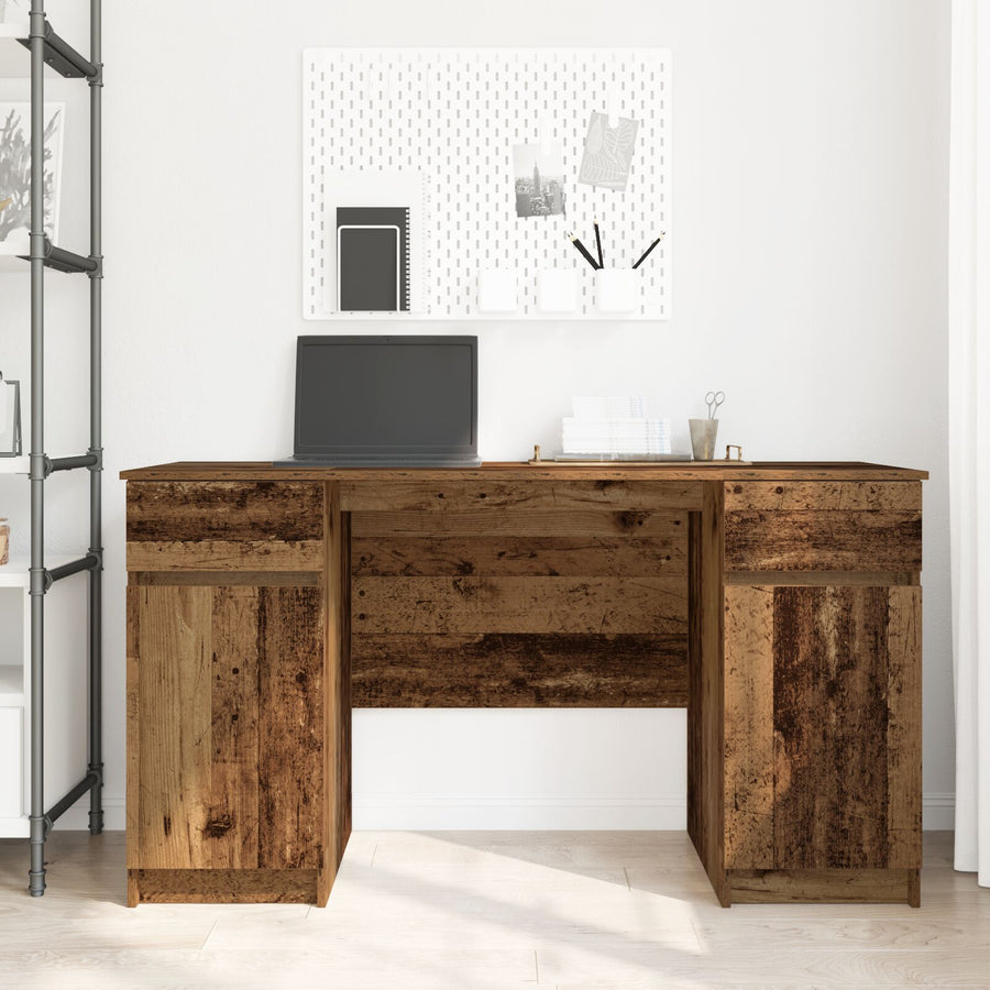 Bureau Oud Hout 140X49X76 Cm Bewerkt Hout