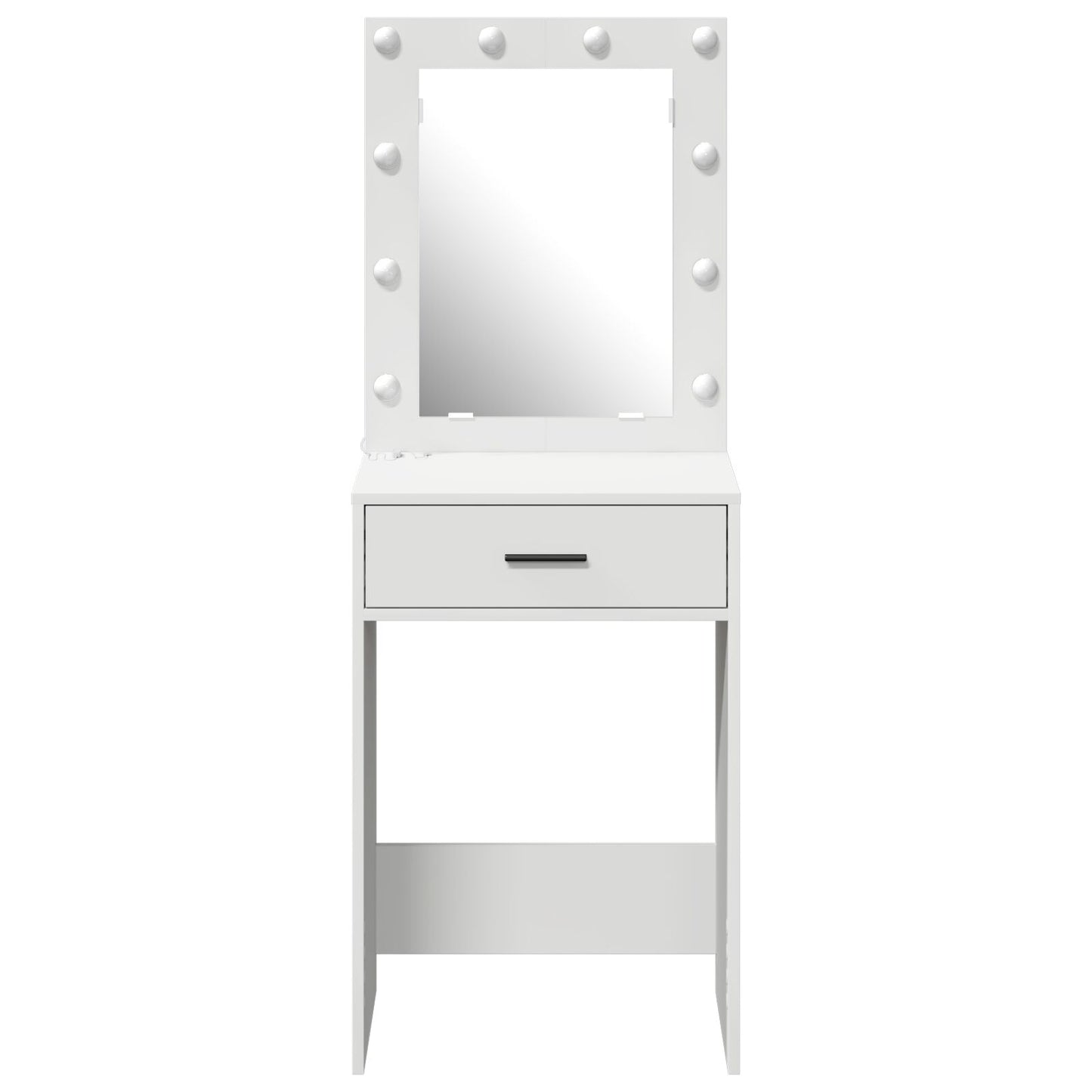Kaptafel Met Led-Lampjes Wit 50 x 41 x 135 cm