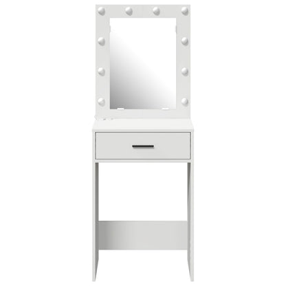 Kaptafel Met Led-Lampjes Wit 50 x 41 x 135 cm