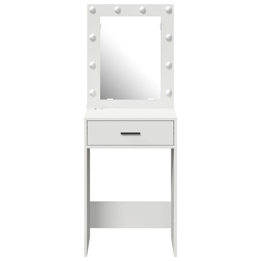 Kaptafel Met Led-Lampjes Wit 50 x 41 x 135 cm