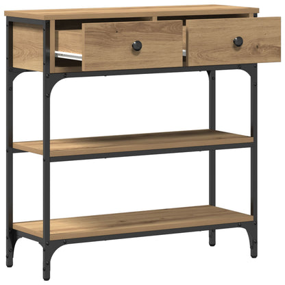 Console Tafel Artisan Eiken 72,5X25X75 Cm Engineered Hout & Staal