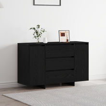 Sideboard Zwart Eiken Massief Eikenhout Zwart Eiken Sideboard