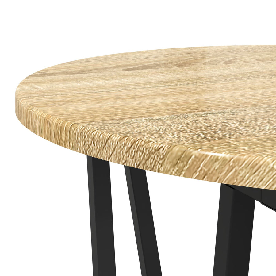 Bijzettafel 2 Stuks Gelaagd Hout En Metaal Sonoma eiken