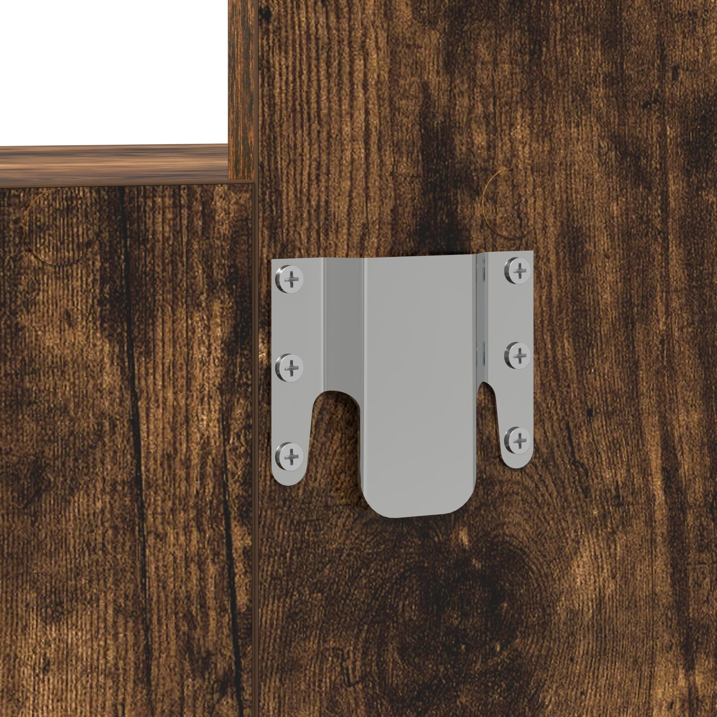 Wandkaptafel 60 x 40 x 70 cm Gerookt eiken zonder LED