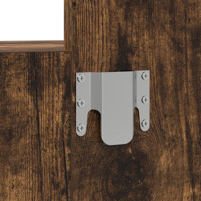 Wandkaptafel 60 x 40 x 70 cm Gerookt eiken zonder LED