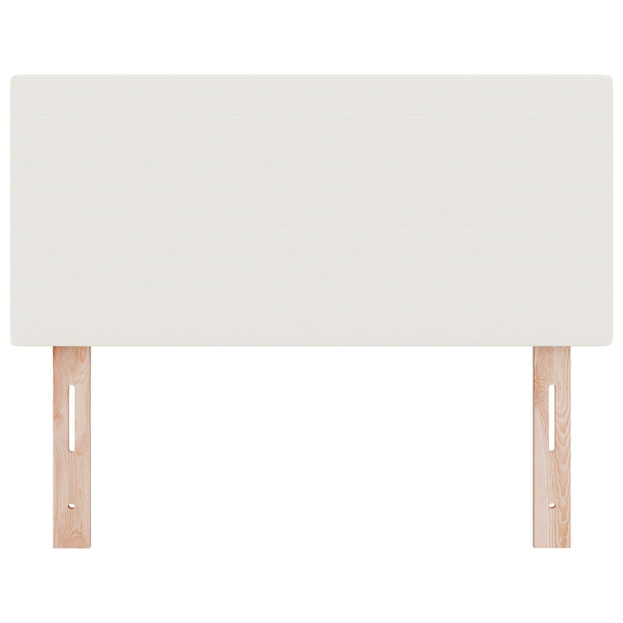 Hoofdbord Effen Design Korduroy Stof Crème 100 cm Laag hoofdbord