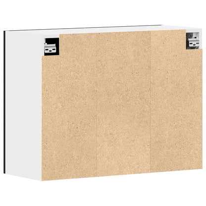 Zwarte Eiken Hangkast - 80X31X60 Cm - Gemaakt Van Bewerkt Hout