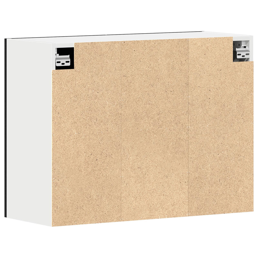 Zwarte Eiken Hangkast - 80X31X60 Cm - Gemaakt Van Bewerkt Hout