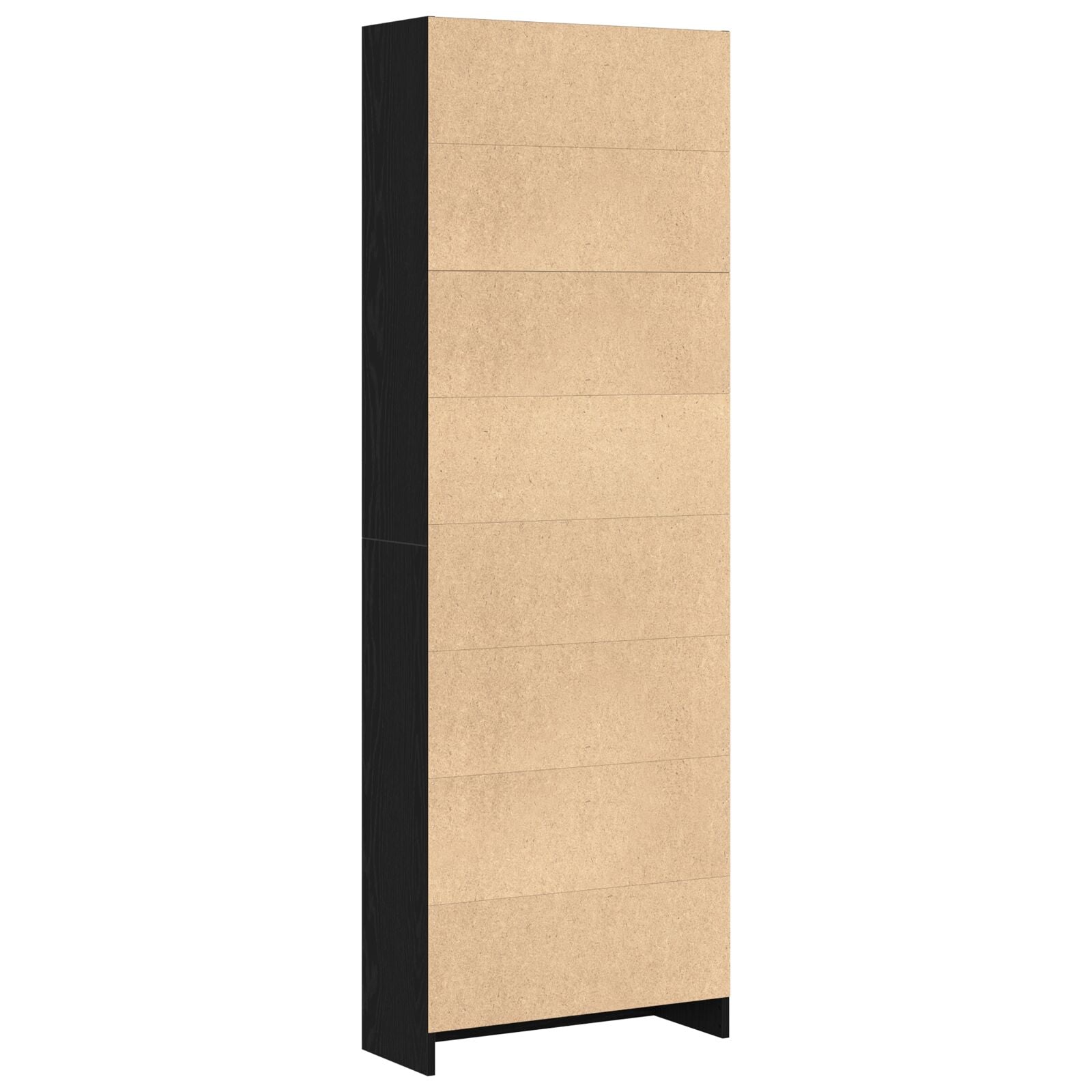 Zwarte Eiken Boekenkast - 60X24X176 Cm
