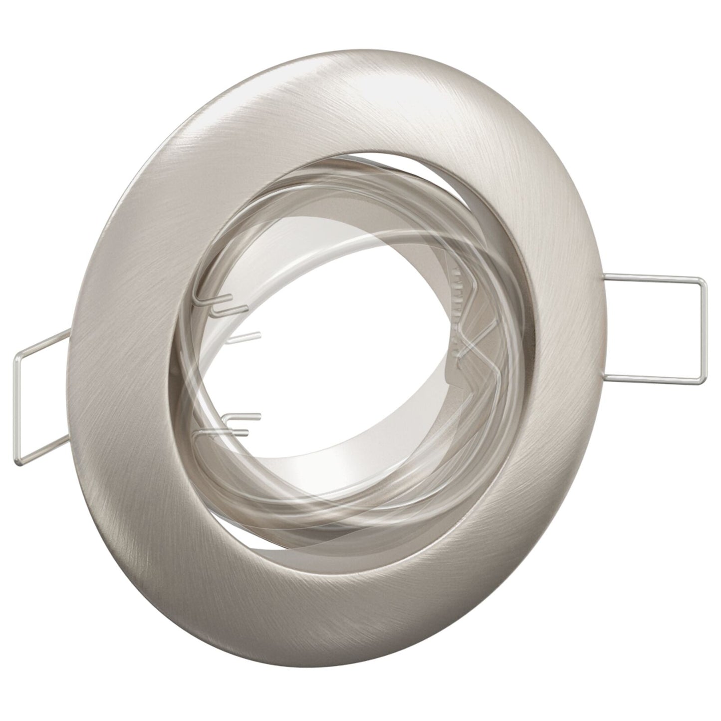 Lampen Set Van 6 Aluminium 9 Cm Ingebouwde Lampen Rond Zilver
