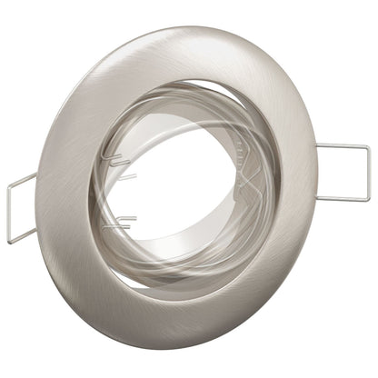 Lampen Set Van 6 Aluminium 9 Cm Ingebouwde Lampen Rond Zilver