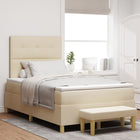 Boxspring bed 120x200 cm crème stof