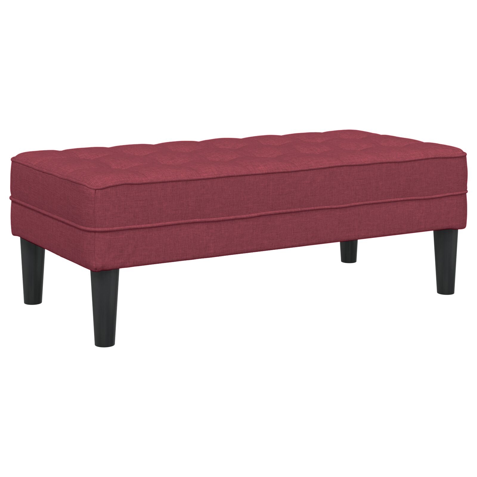 2 Delige Sofa Set Met Kussens In Bordeauxrood Stof Bordeauxrood. L-vormige sofa + bank