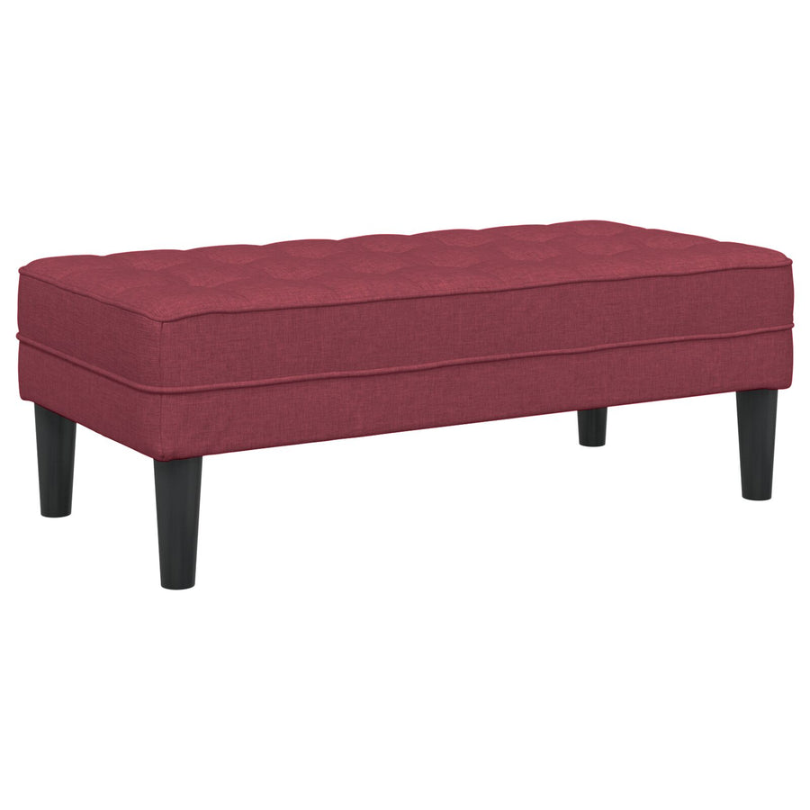 2 Delige Sofa Set Met Kussens In Bordeauxrood Stof Bordeauxrood. L-vormige sofa + bank