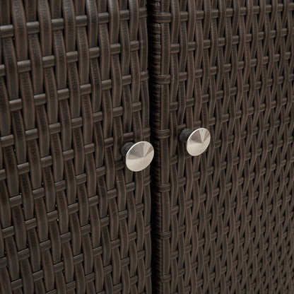 Opbergkast 100X36X102 Cm Rattan Bruin