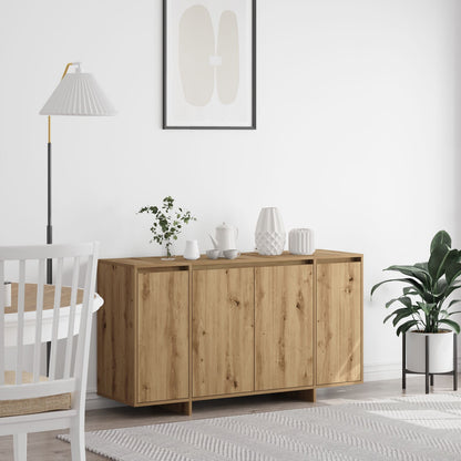 Eiken Dressoir Artisan Eiken Hout Composiet 135 X 41 X 75 Cm