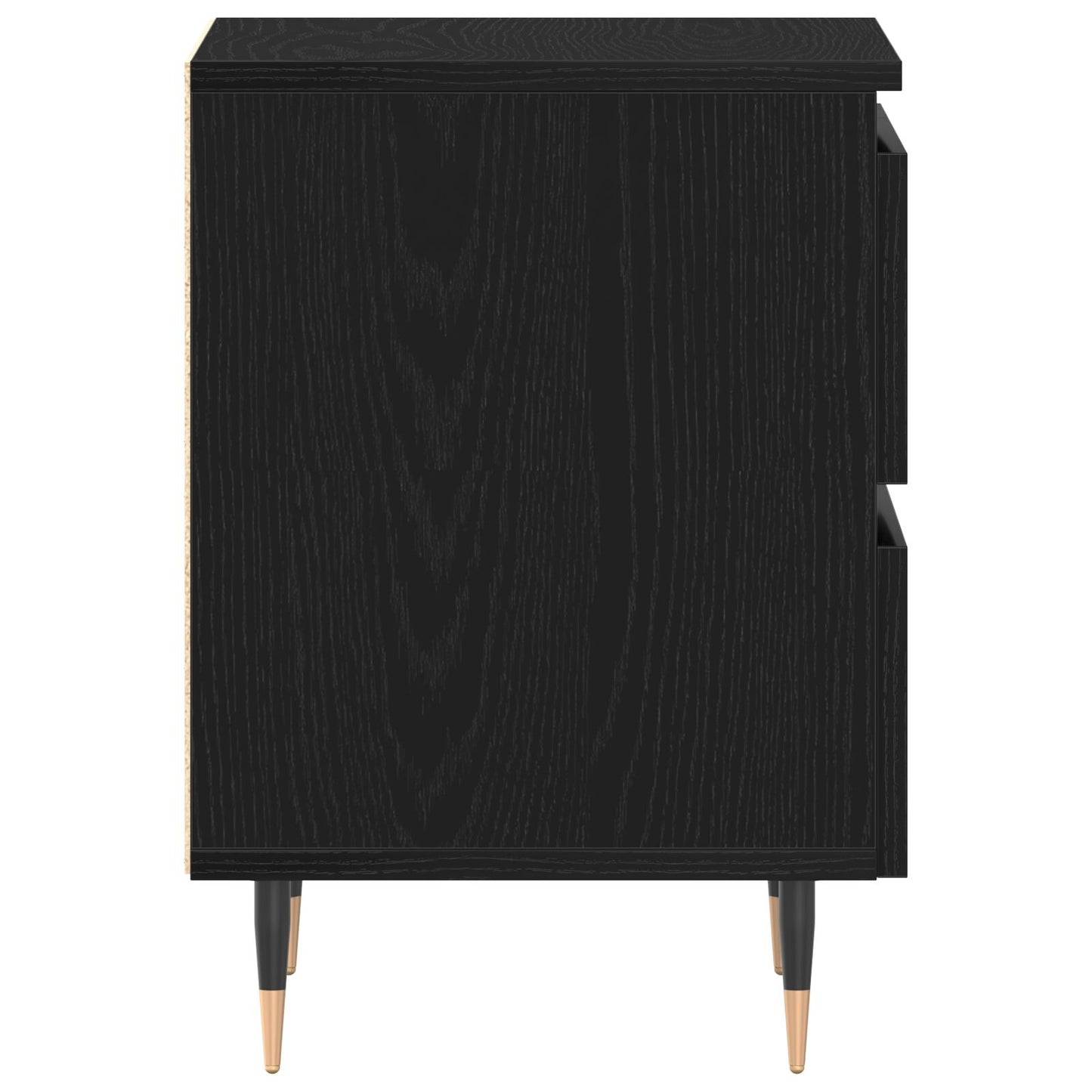 Bedside Cabinets 2 St Black Oak 40X35X50 Cm Gefabriceerd Hout