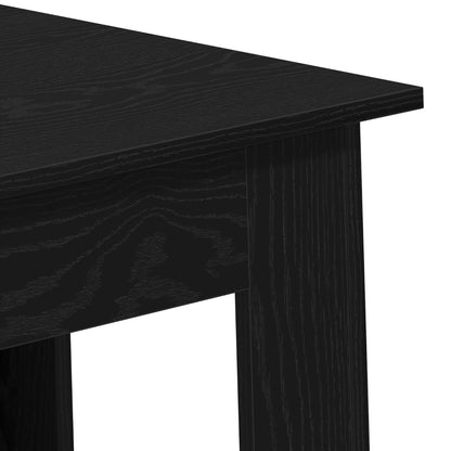 Bartafel Met Plank - Zwart Eiken, 102X50X103,5 Cm, Gemaakt Van Samengesteld Hout