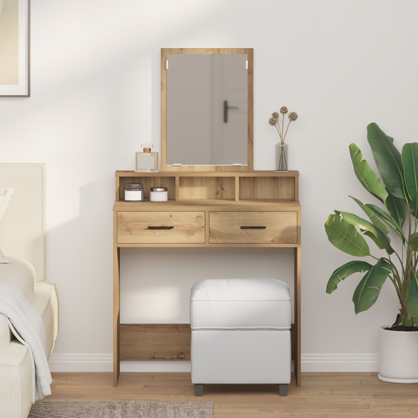 Kaptafel Met Lades 79 x 41 x 140 cm Artisan eiken