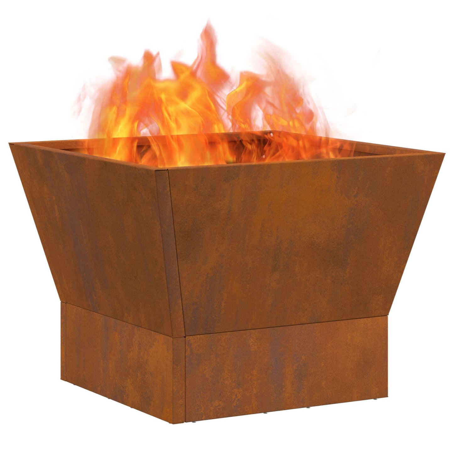 Vierkante Vuurkorf Verweerd Staal 40 x 40 x 30 cm Verweerd staal/Bruin