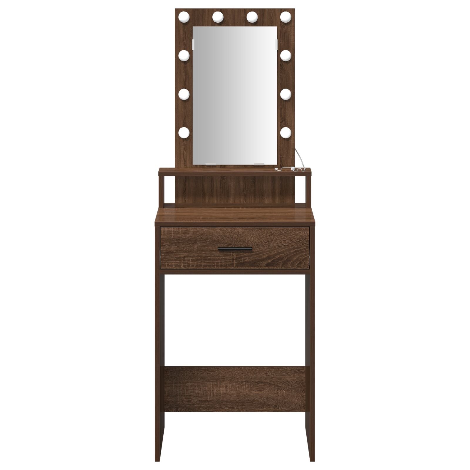 Kaptafel Met Led Verlichting Bruin eiken 50 x 41 x 140 cm