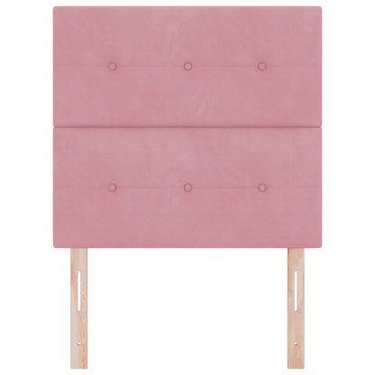 Hoofdbord Met Knopen Tufted Fluweel Roze 90 cm Hoog hoofdbord