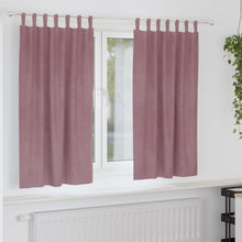 Zwarte Verduisteringsgordijnen 2 Stuks Velours Donkerroze 140 x 175 cm met hanglussen