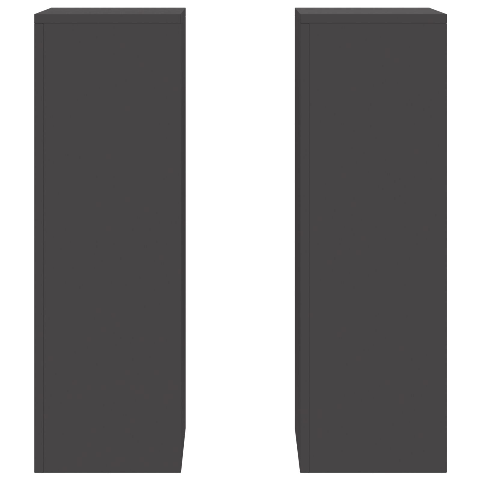 Buiten Plantstands Pilaar 2 Stuks 24X24X75 Cm Staal Zwart 2x (75 cm)