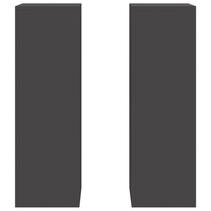 Buiten Plantstands Pilaar 2 Stuks 24X24X75 Cm Staal Zwart 2x (75 cm)