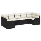 Tuinset poly rattan 5 personen zwart