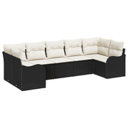 Tuinset poly rattan 5 personen zwart