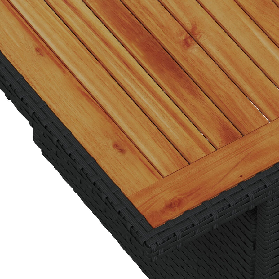 9-Delige Tuin Sofa Set Met Kussens Zwart Poly Rattan