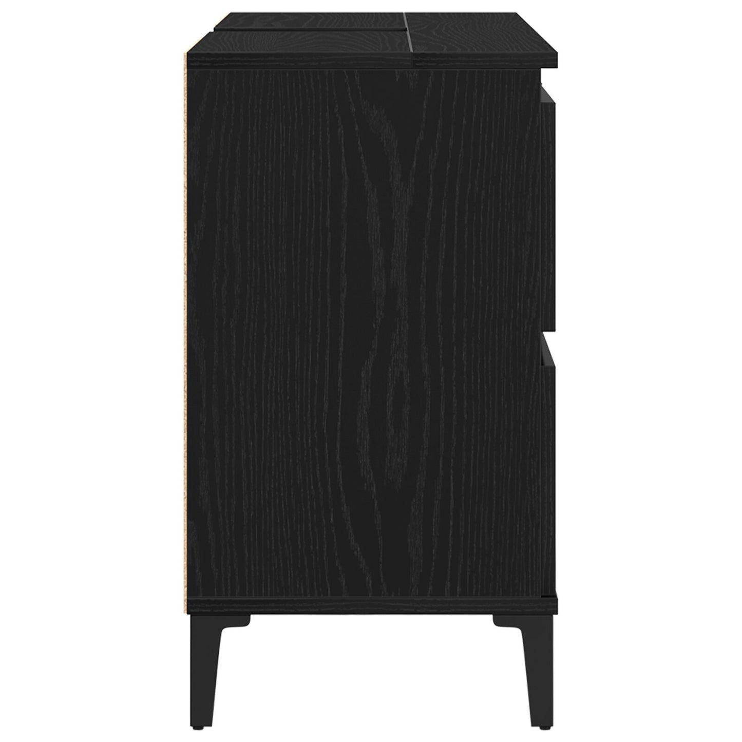 Badmeubel Zwarte Eik 80X33X60 Cm Gelaagd Hout