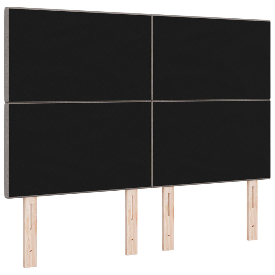 Hoofdbord Met Knopen Getuft Stof Taupe 160 cm Hoog hoofdbord