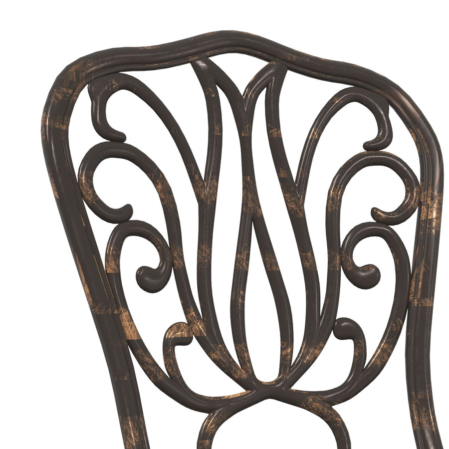 3-Delige Tuin Bistro Set Gietaluminium Brons