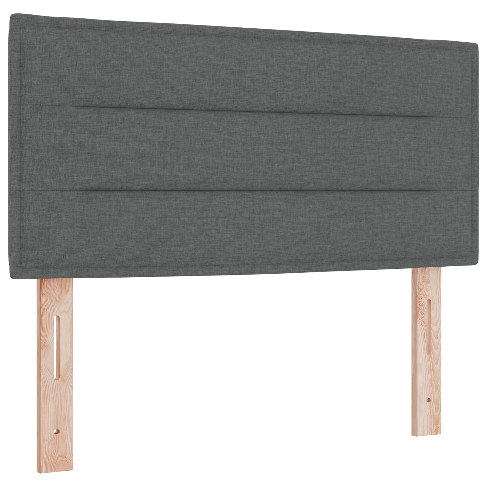 Boxspring Bed Met Matras Stof Donkergrijs 90 x 200 cm Lijnenontwerp