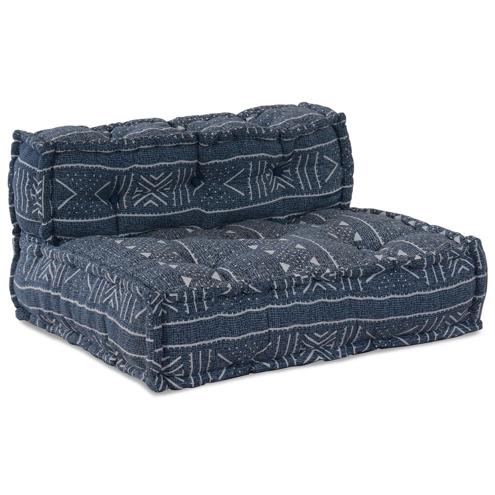 Modulaire Poef Indigo 70X70X54 Stof Indigo Print 70 x 70 x 54 cm Middelgrote bank