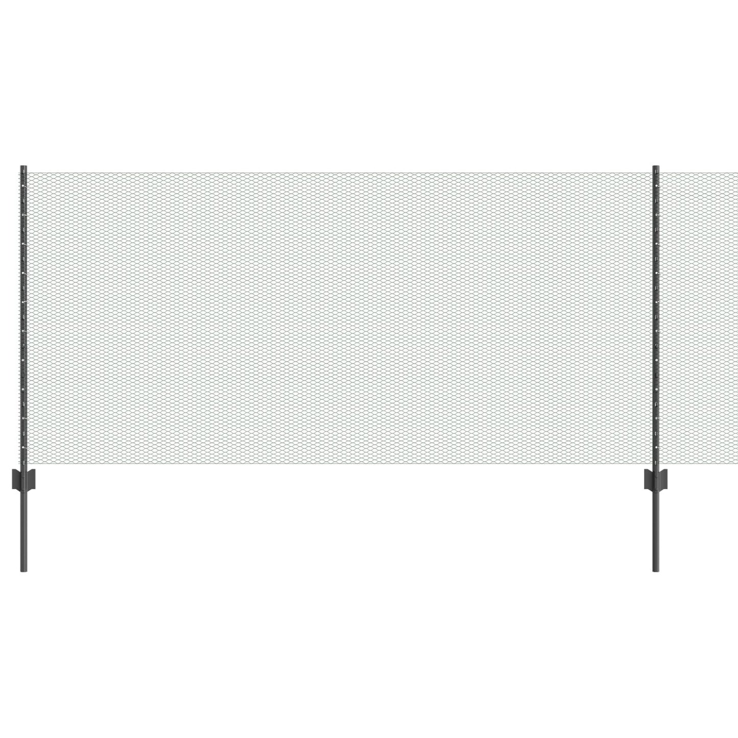 Tuinhekset Set Van 2 Grijs Metaal 25 X 1 M Duurzaam