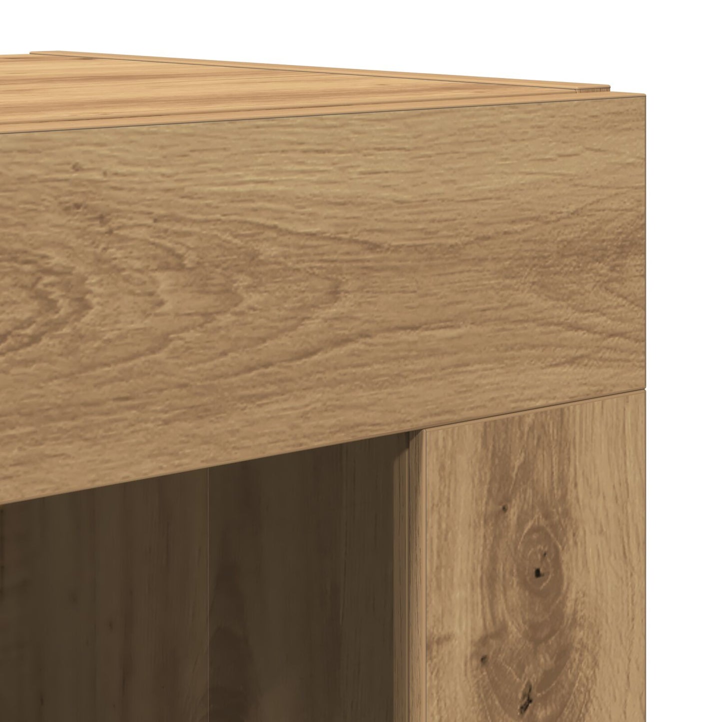 Hoogkast Ambachtelijk Eiken 69,5X34X180 Cm Bewerkt Hout