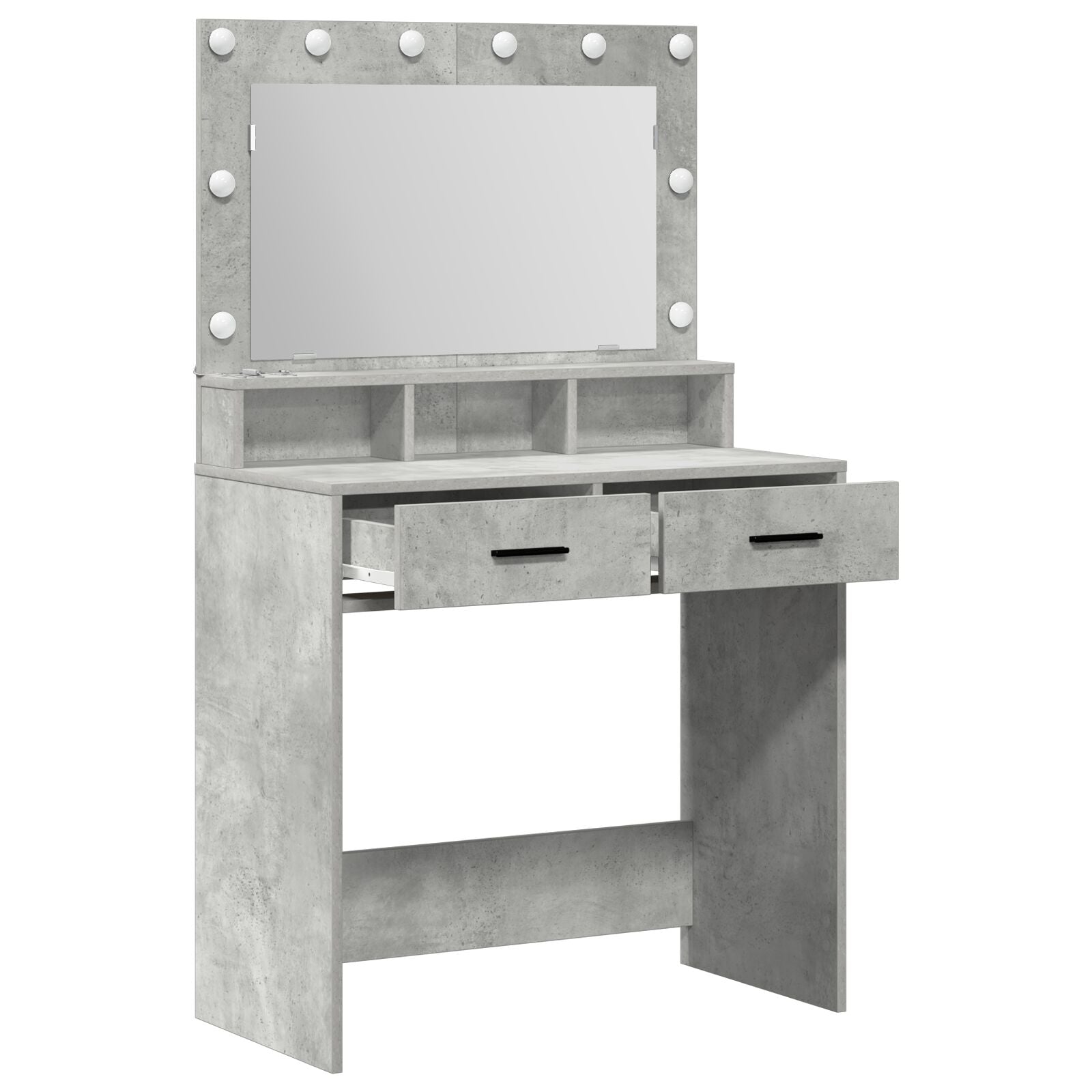 Kaptafel Met Led-Verlichting 79 x 41 x 135 cm Betonnen grijs