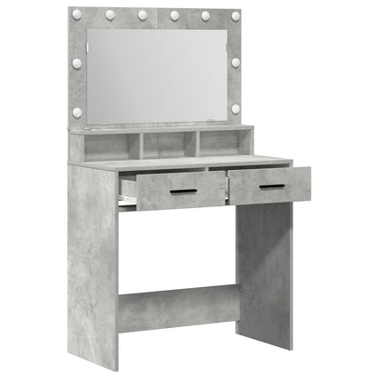 Kaptafel Met Led-Verlichting 79 x 41 x 135 cm Betonnen grijs